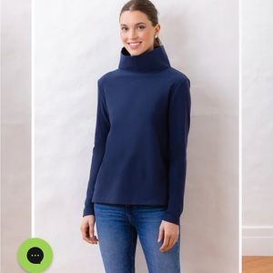 NWT ❤️ Dudley Stephens Greenpoint Turtleneck Terry Fleece Navy Blue